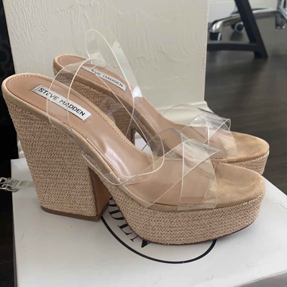 Clear platform jina heel